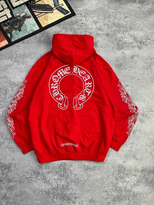 Оверсайз Зіп-Худі Chrome Hearts | Кофта Хром Хартс с бирками