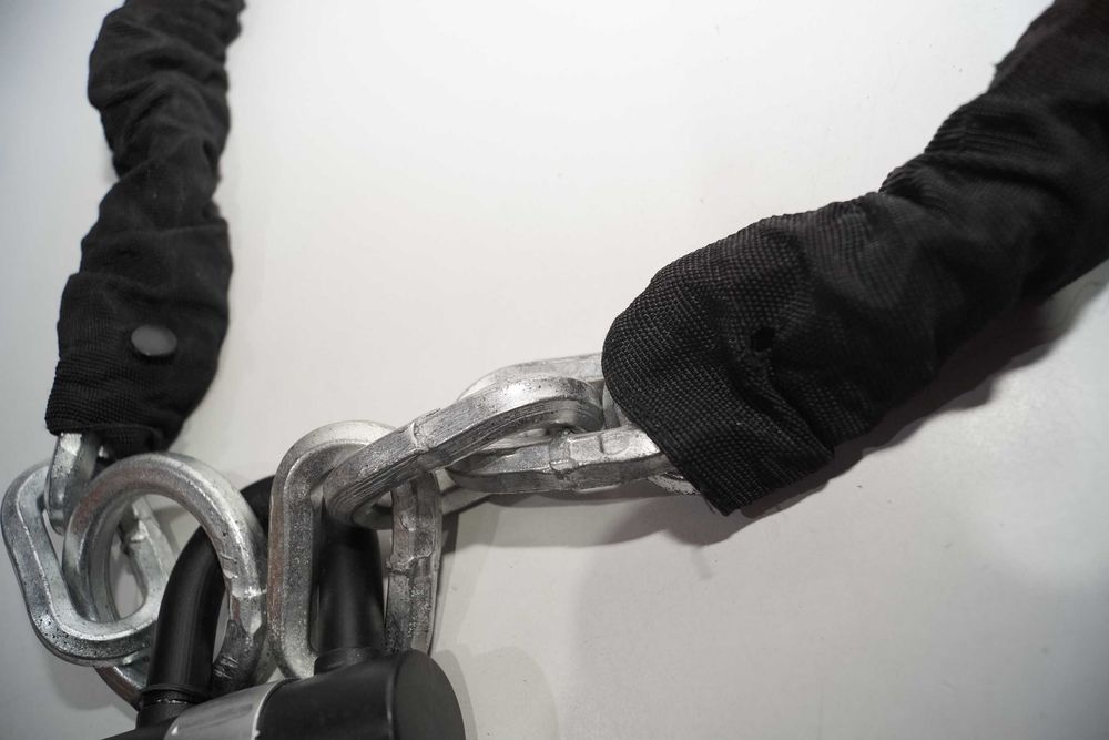 1753 Blokada rowerowa motocyklowa kłódka gruby łańcuch do hulajnogi