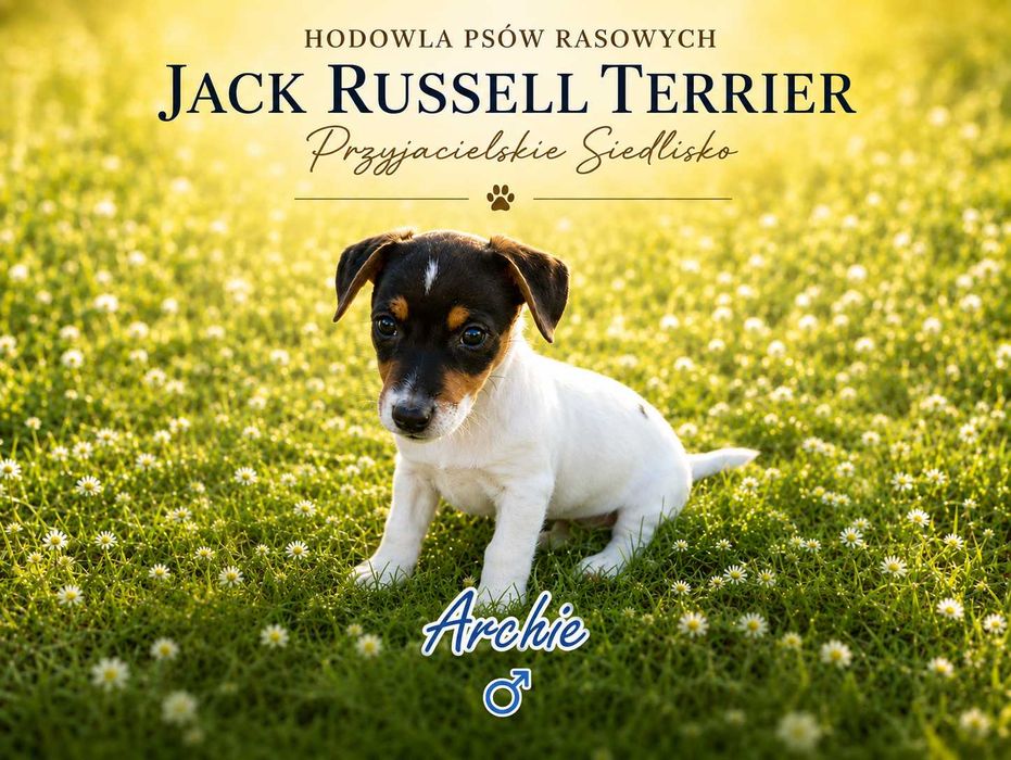 Piękny szczeniaczek Jack Russell Terrier piesek