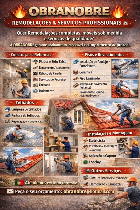 Reparação e manutenção de telhados