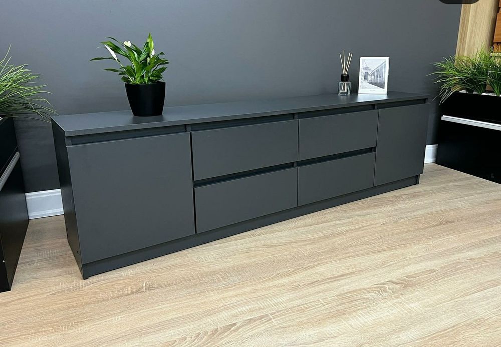 Сучасна ТВ тумба 4+2 ящики — комод для дому / спальні / зали