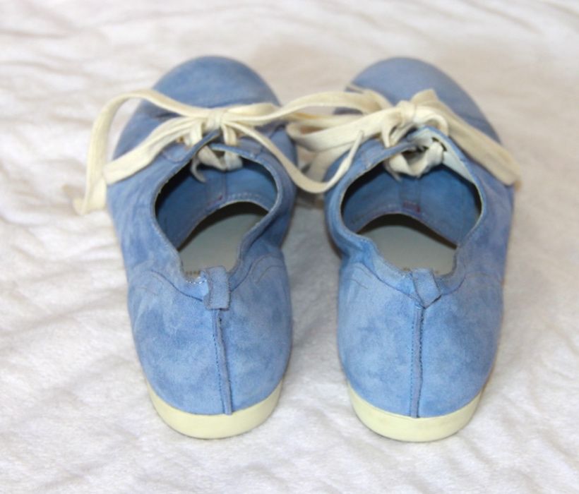 HOGL niebieskie zamsz skóra trampki sneakersy 39 skórzane blue