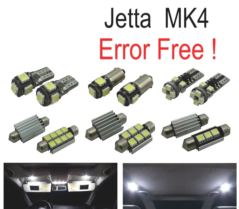 KIT COMPLETO 15 LAMPADAS LED INTERIOR PARA VOLKSWAGEN VW JETTA 4 MK4 MKIV 99-05