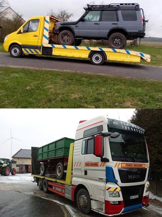 Transport Laweta do 15 Ton Ciągników Przyczep koparki widlaki  Maszyny
