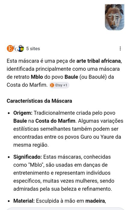 Máscara africana da costa do marfim