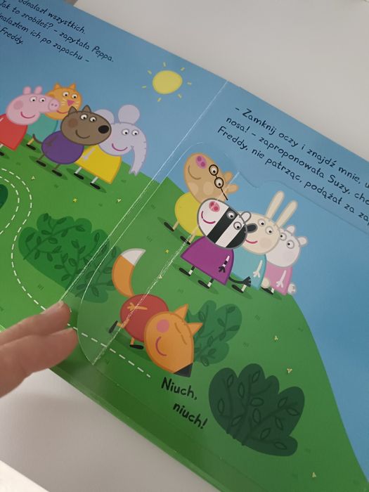 3 książki Świnka Peppa z serii Odrywaj i czytaj oraz odkrywanka