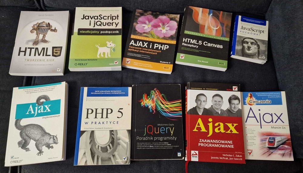 Zestaw książek HTML, Javascript, Jquery, PHP, Ajax