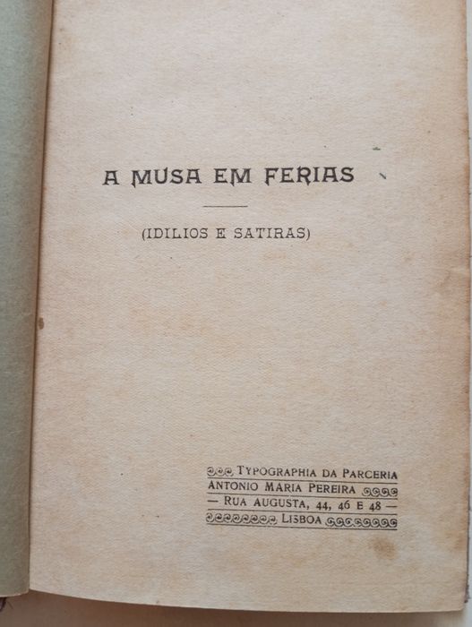 Guerra Junqueiro - A musa em férias (1.ª edição)