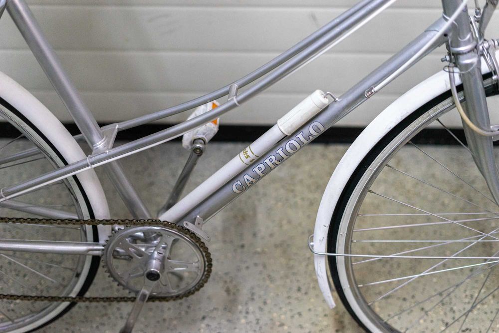 Rower Capriolo Retro Vintage Damka 27 Przerzutki biało srebne