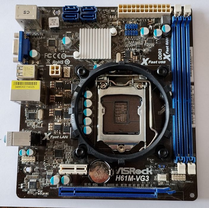 Płyta główna ASRock H61M-VG3 LGA1155 DDR3