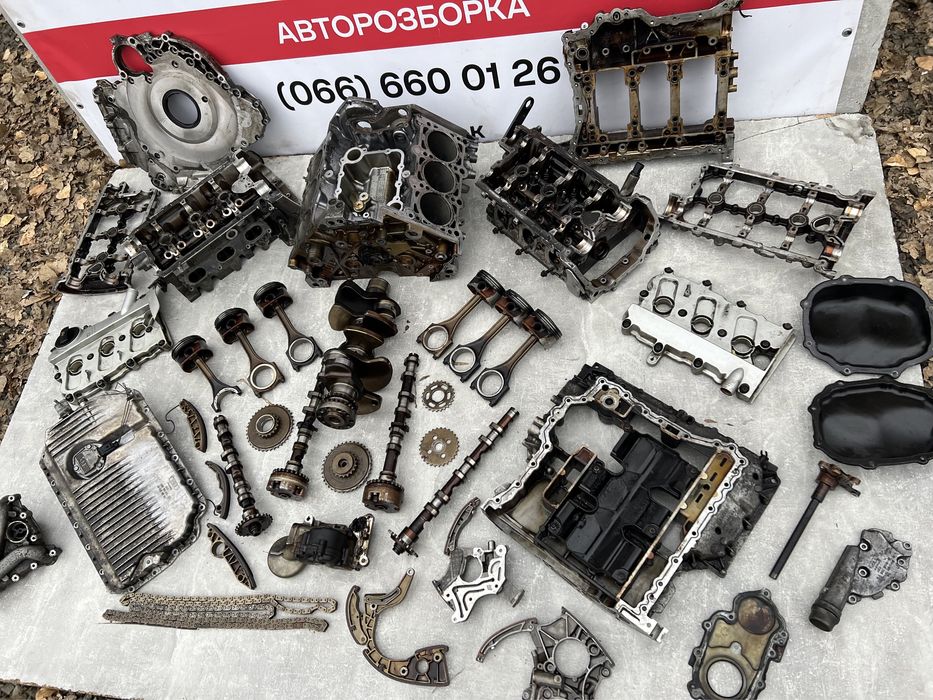 Двигун Шатун Ауді А6С6 Маслонасос Коленвал Піддон 2.4 MPI Бензиновий