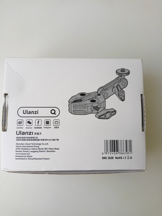 Ulanzi uchwyt mocowania kamery 360 stopniu Magic arm spinacz nowy