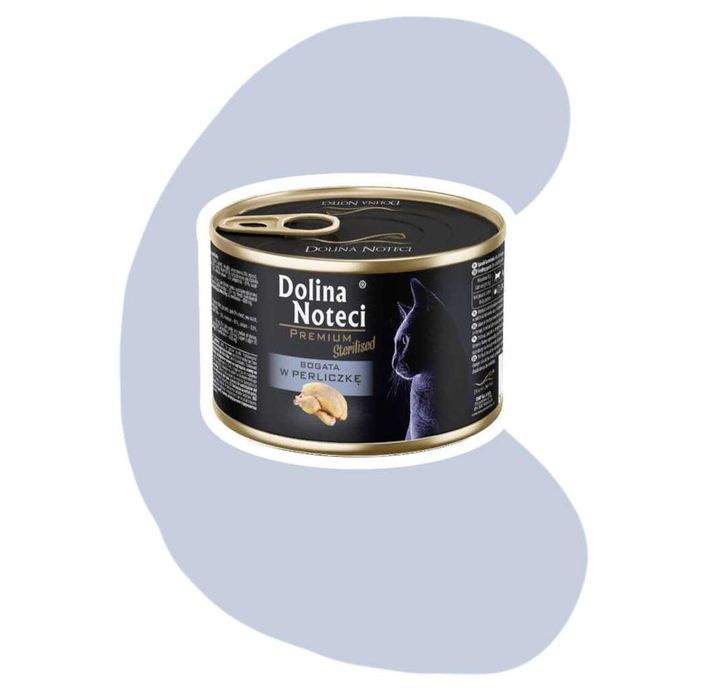 Dolina Noteci Premium Sterilised Bogata w perliczkę 6x185g perliczka bezzbożowa karma dla dorosłych kotów po sterylizacji