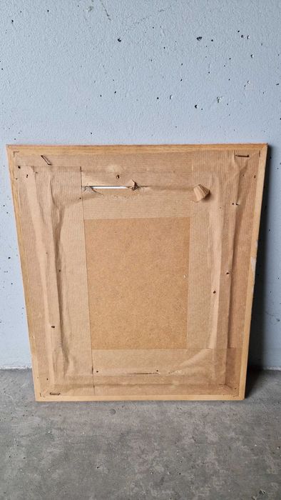 Quadro de criança, moldura em madeira