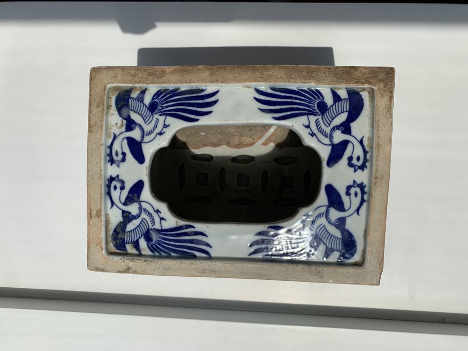 Antiguidade Porcelana Chinesa [Chinoiserie] Almofada Chinesa