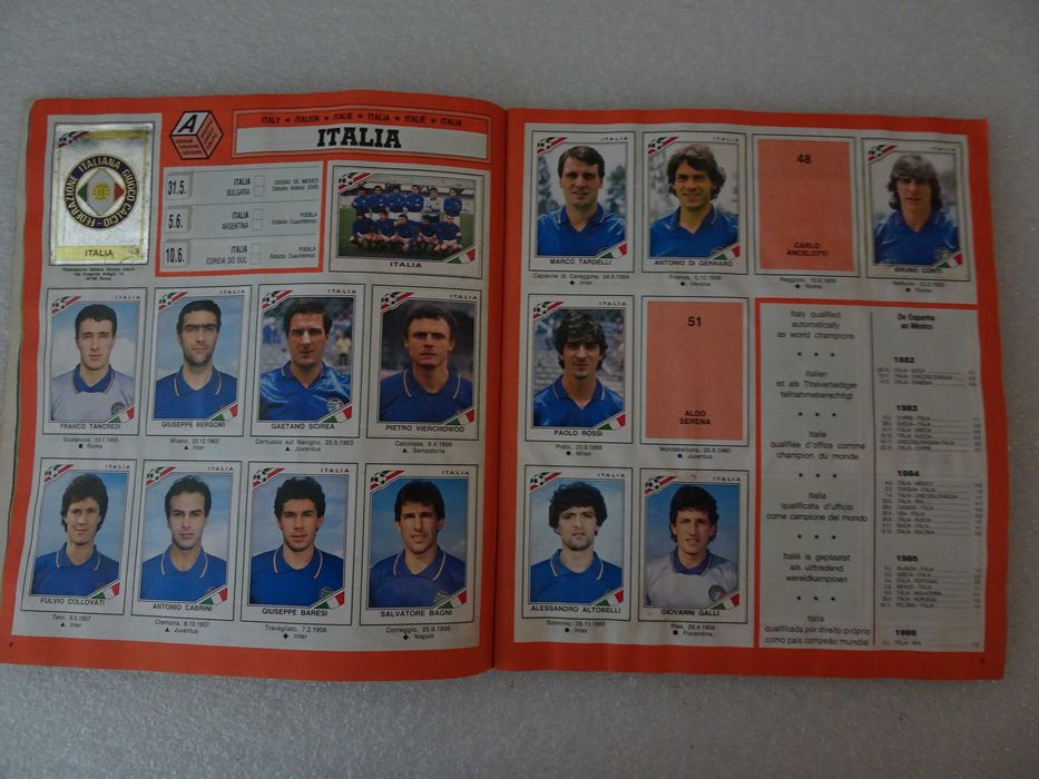 Caderneta de cromos México 86 Morumbi Panini (faltam 54 cromos)