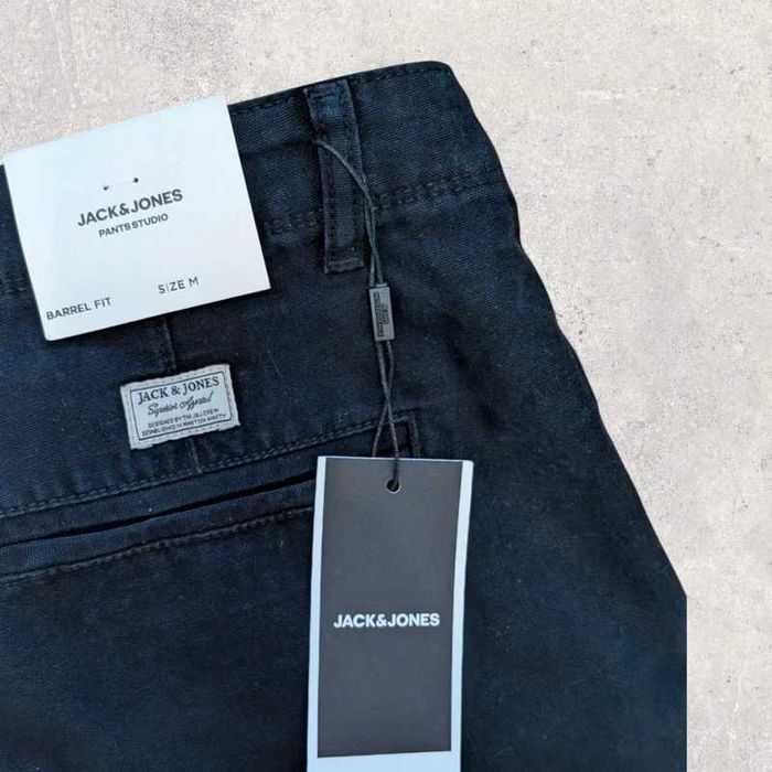 Jack & Jones barel fit ciemno granatowe spodnie cargo męskie M