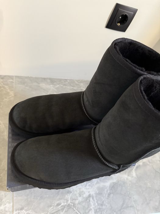 Ботинки Ugg classic short black men черевики boot