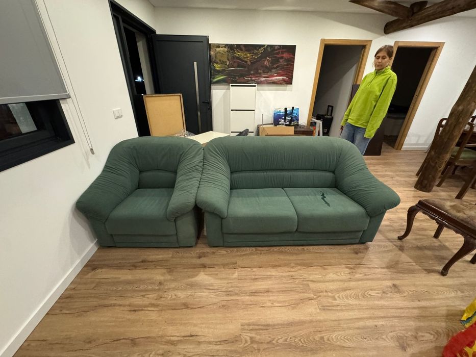 Sofás antigos verde