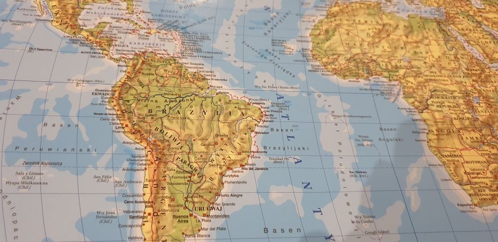 MAPA ŚWIATA dwustronna