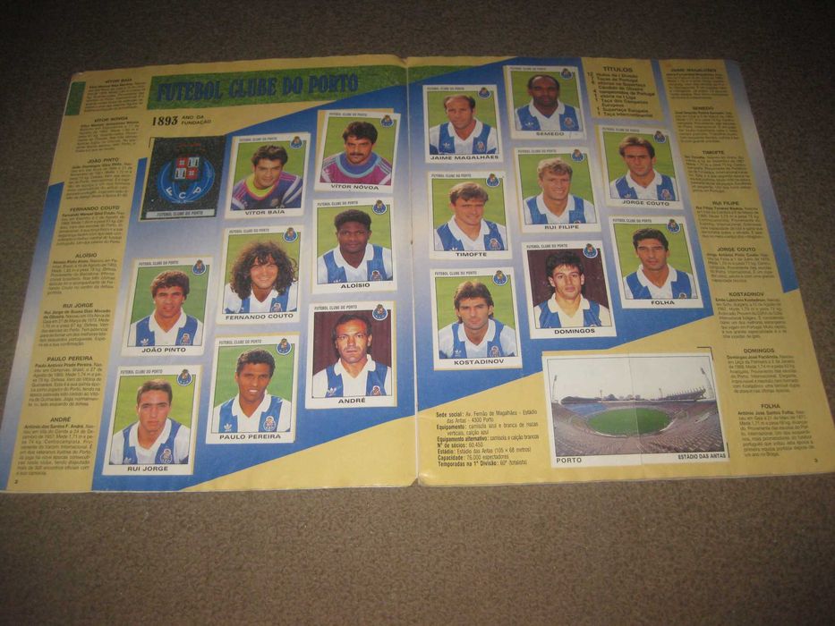 Caderneta do Campeonato Nacional 1993/1994 Caderneta Completa!