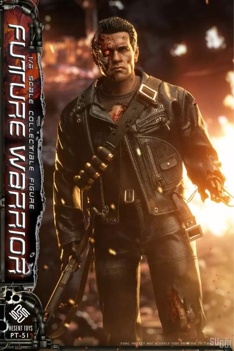 Hot Toys T2 ハーフスケールプラスマライフル 限定223 Фигурка 1/6 Terminator 2 BD Deluxe Present Toys тип hot toys: 12