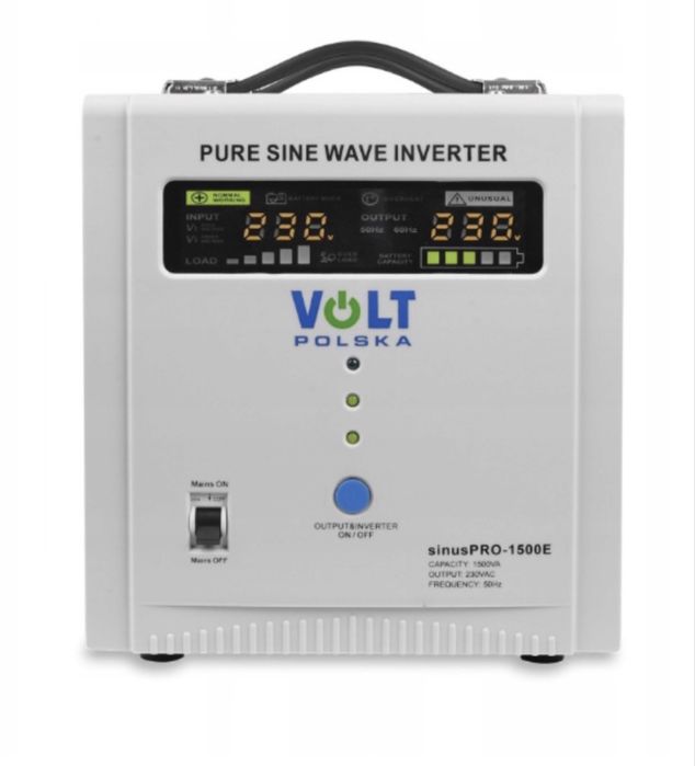 Інвертор, ДБЖ Volt Polska Sinus Pro 1500е, батарея GEL