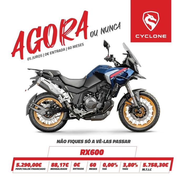 Cyclone RX600 (FINANCIAMENTO 0% JUROS)