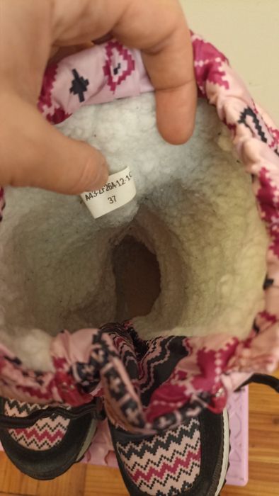 Чобітки зимові для дівчинки, 36-37 розмір