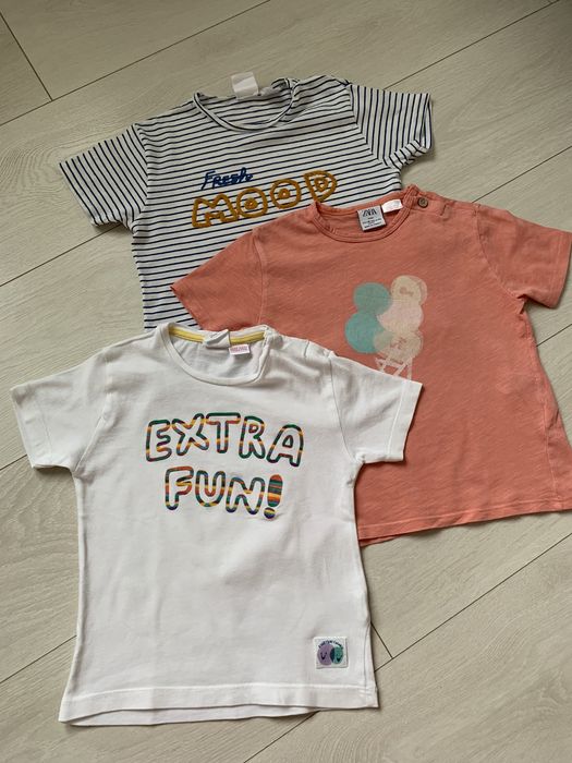 Zara 3pak r. 92 koszulek t-shirty chłopięce 18-24MSC