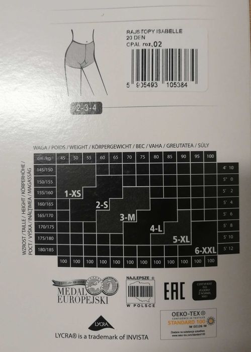 Rajstopy Adrian Isabelle kolor opal rozmiar 2 DEN 20