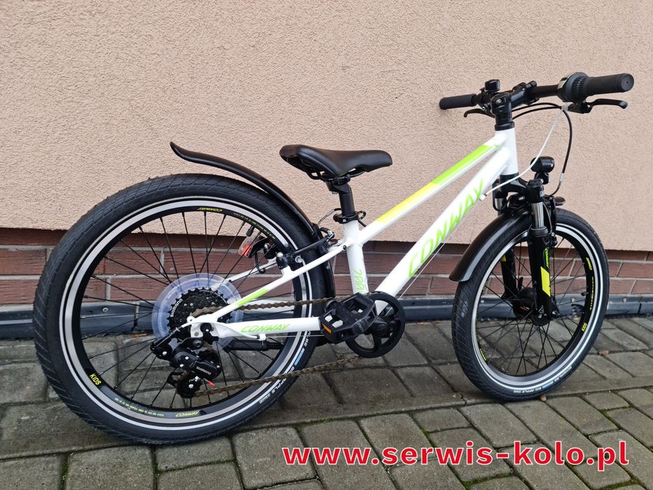 Rower dziecięcy CONWAY koła 20 SHIMANO aluminium LEKKI rabat WYSYŁKA