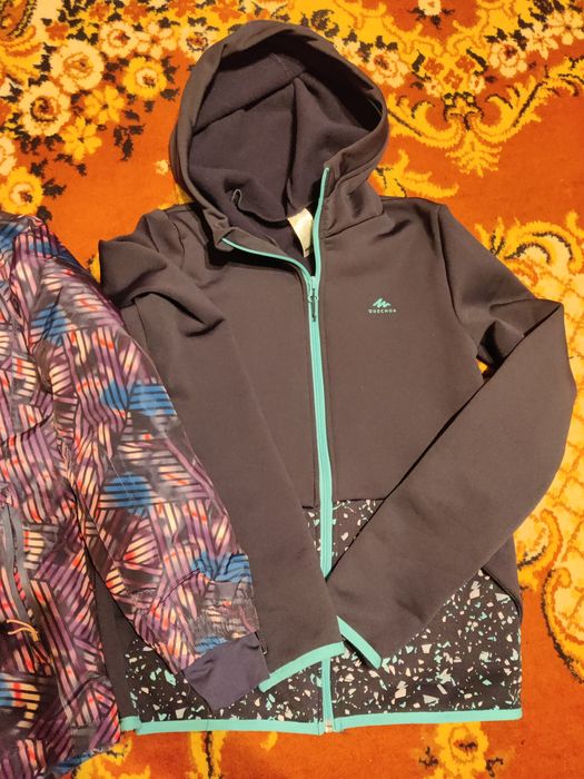 Zestaw Kurtka jesienno zimowa  146/152 + bluza Quechua 149-159 bdb 11+