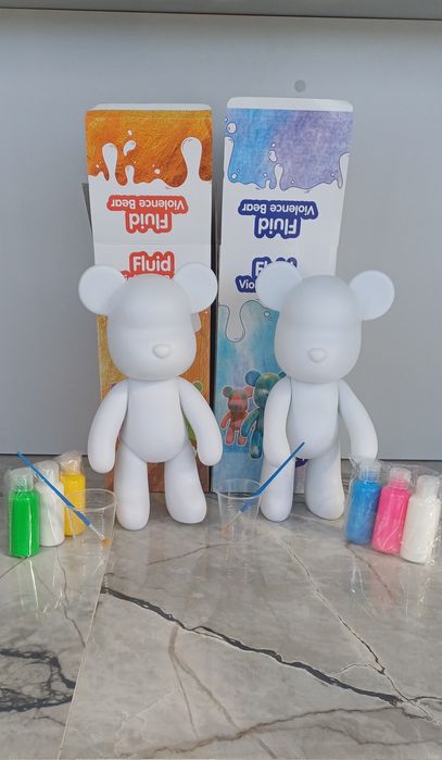 Флюидный мишка DIY Creative Fluid Bear 23см /33 см с красками