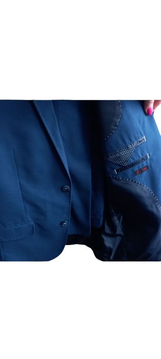 Garnitur niebieski / granat 170/78 plus mucha