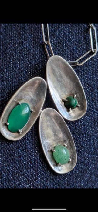 Srebrny wisior  60 cm