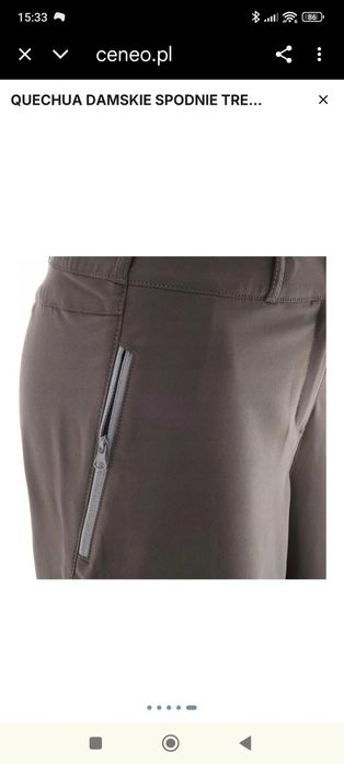 Spodnie damskie Quechua trekkingowe i koszulka S/M