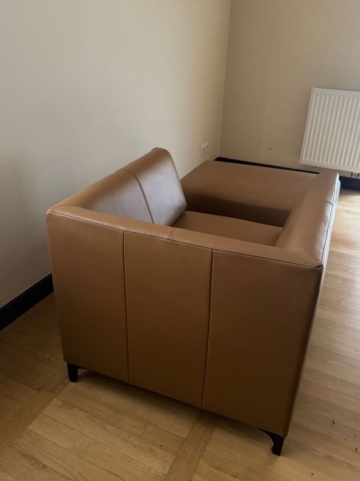 Fotel skórzany Kler koniakowy