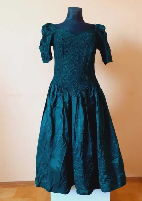 42 Sukienka na wesele suknia balowa wieczorowa długa vintage retro Bhs