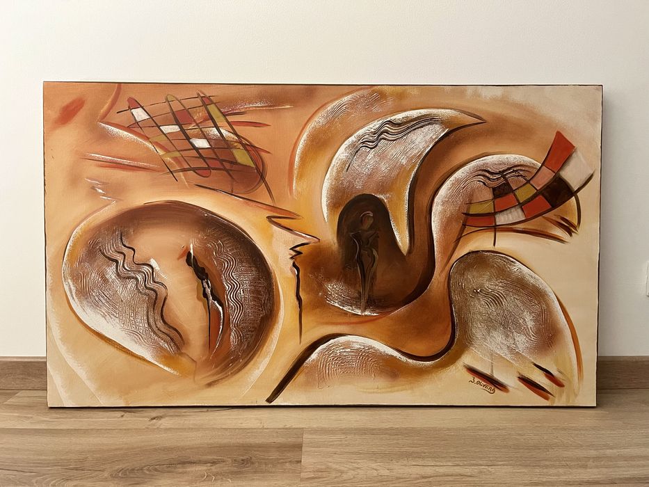 2 Pinturas Abstratas Originais Assinadas – 120×70 cm