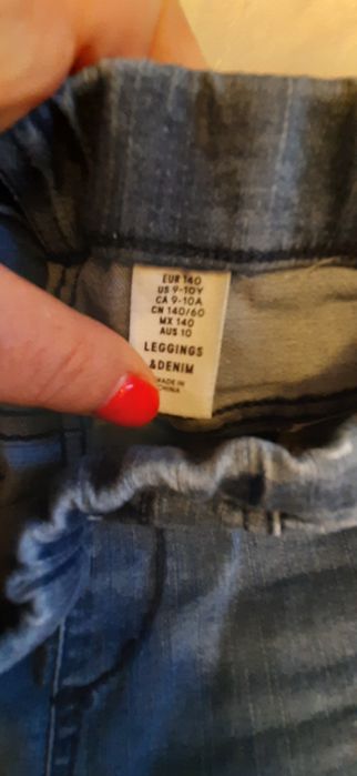 Spodnie jeansowe rurki HM rozm. 140