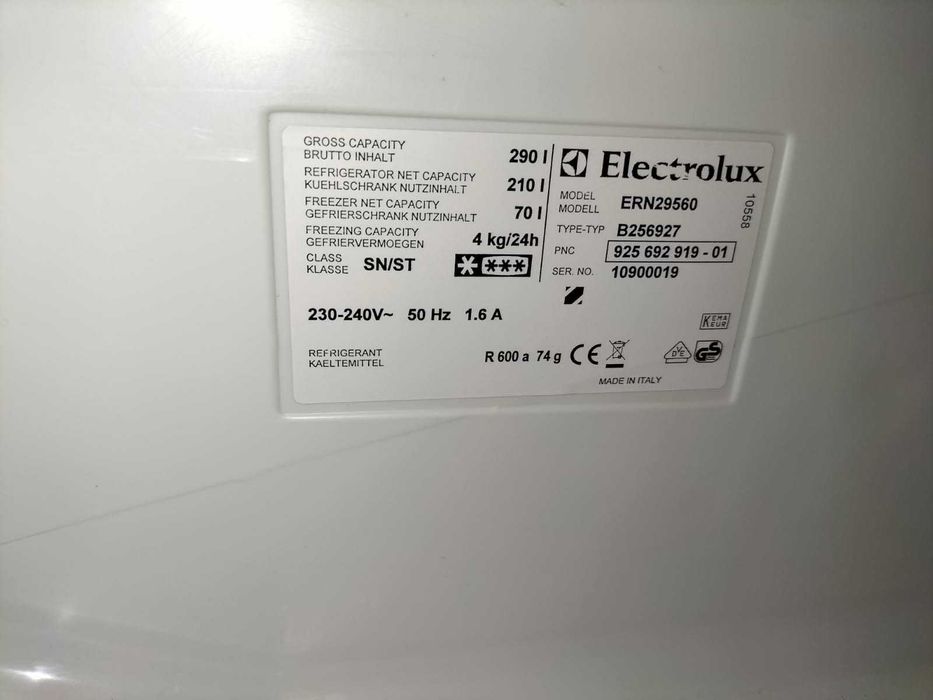 Lodówka Electrolux do zabudowy,wys.178cm,szer.54cm