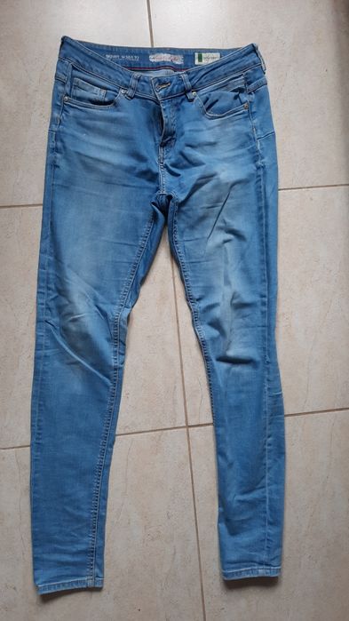 Jeansy spodnie rurki skinny M 38 Promod jasny jeans