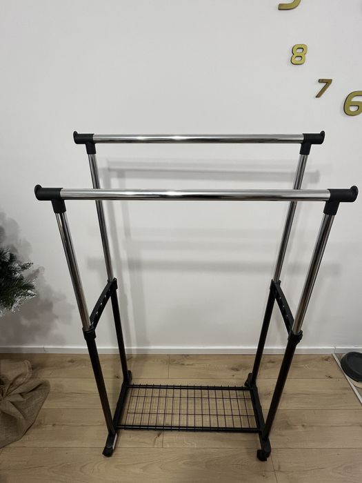 GUDME Stojak na ubrania GUDME podwójny czarny