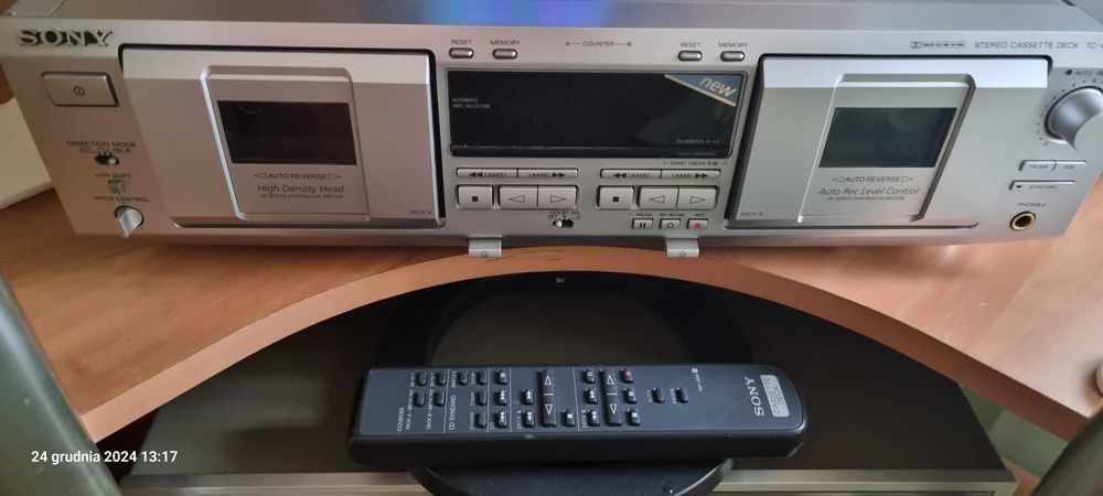 Sony TC-WE435 1997r. Praktycznie Nowy Magnetofon z Oryginalnym Pilotem