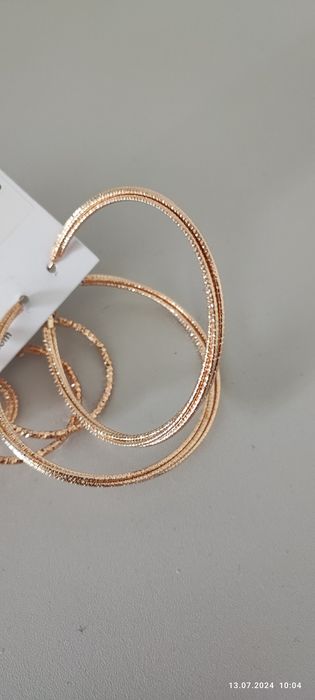 Kolczyki 3 pary pozłacane