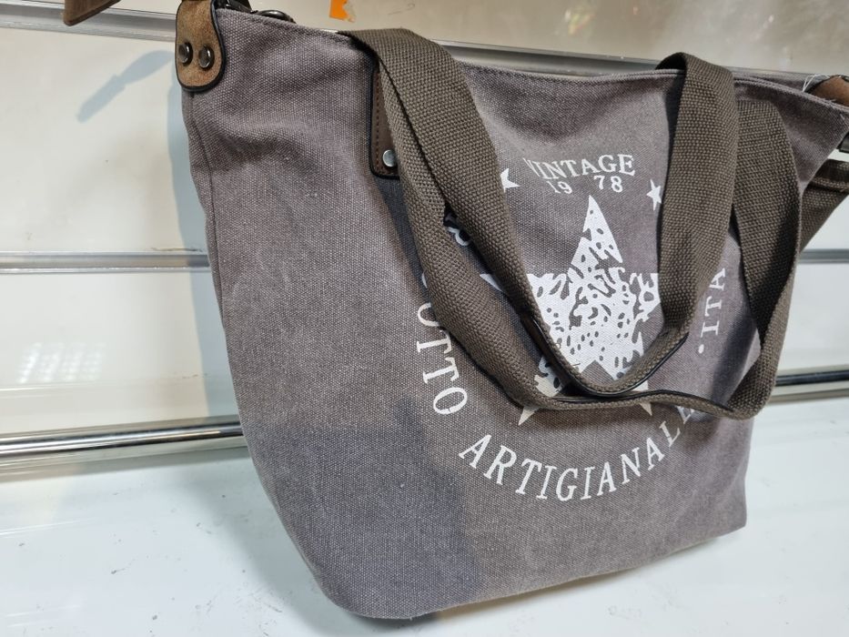 Torebka damska szara shopper