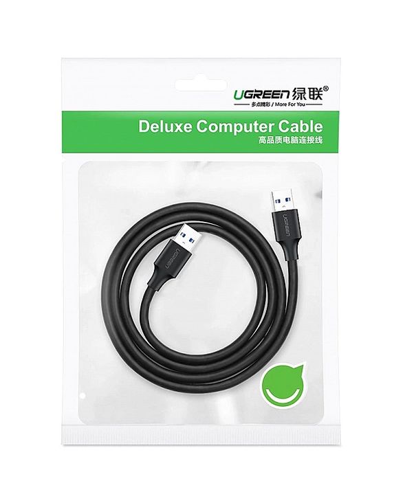 Ugreen kabel przewód USB 2.0 (męski) - USB 2.0 (męski) 2 m czarny (US1