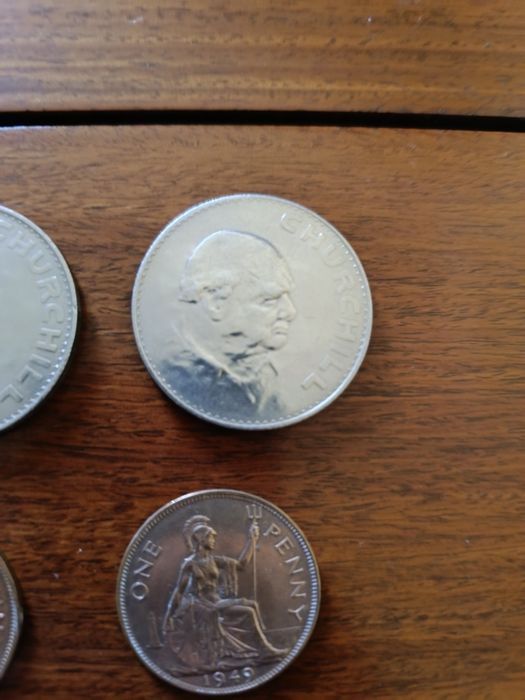 Lote de moedas britânicas antigas