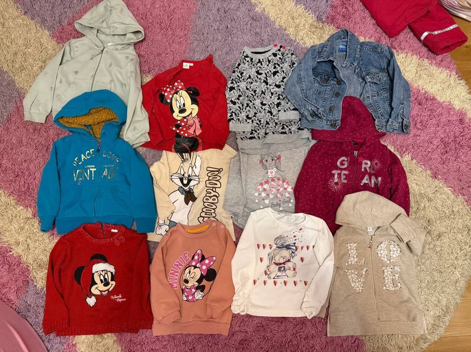 Штани, лосіни, кофти, плаття, шапки футболки на дівчинку  86-98